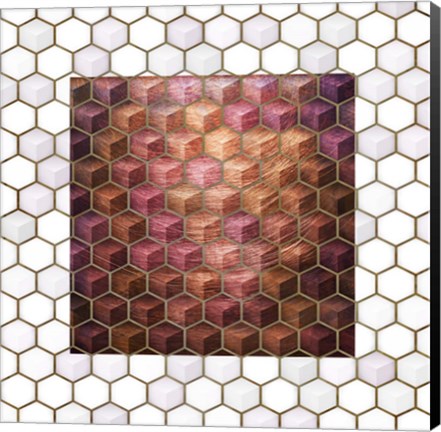 Framed Copper Cubes 3 Print