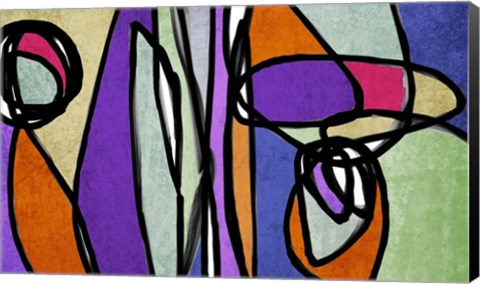 Framed Vibrant Colorful Abstract-0-54-1 Print