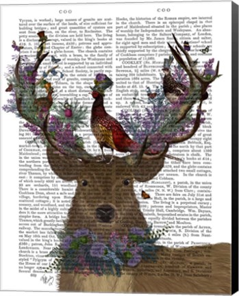 Framed Deer Birdkeeper, Scottish Print