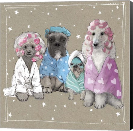 Framed Fancypants Wacky Dogs I Print