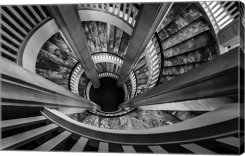 Framed Royal Staircase 2 Black/White Print