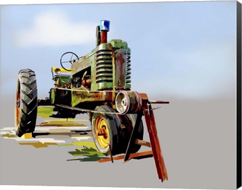 Framed Vintage Tractor V Print