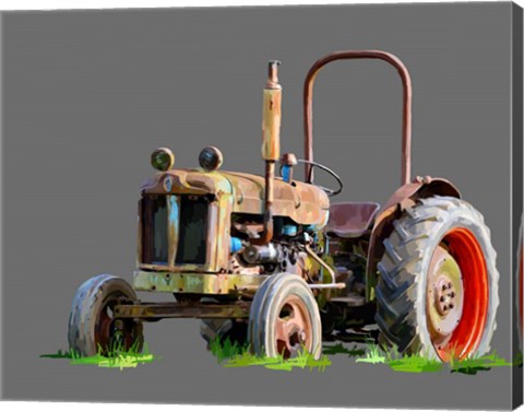 Framed Vintage Tractor X Print