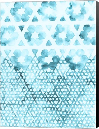Framed Teal Madras III Print