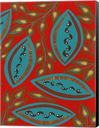 Framed Stylized Motif IV Print