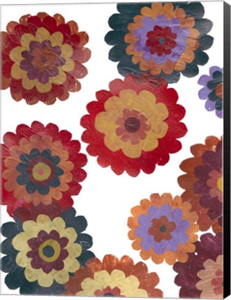 Framed Scattered Blooms I Print