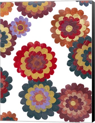 Framed Scattered Blooms II Print