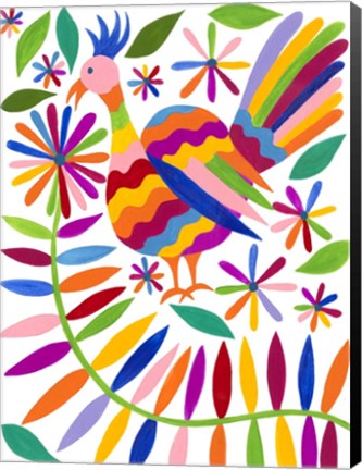 Framed Otomi Bird III Print