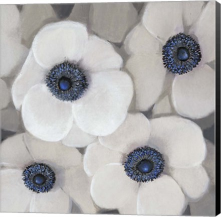 Framed White Anemone II Print