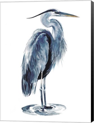 Framed Blue Blue Heron I Print