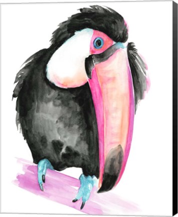 Framed Technicolor Toucan I Print