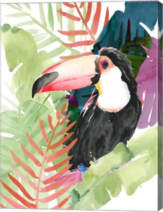 Framed Toucan Palms I Print