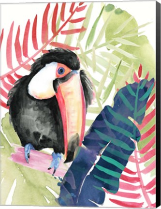 Framed Toucan Palms II Print