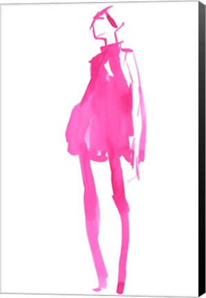 Framed Fuchsia Street Fashion II Print