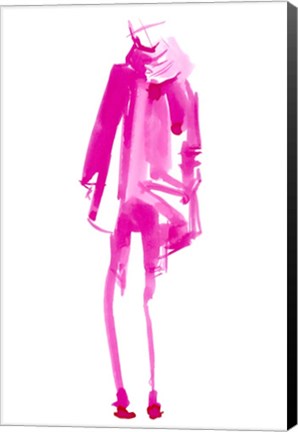 Framed Fuchsia Street Fashion III Print