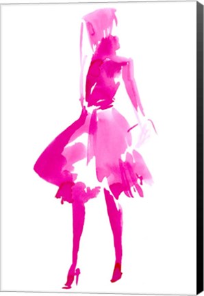 Framed Fuchsia Street Fashion IV Print