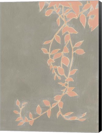 Framed Coral Pothos II Print