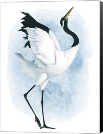 Framed Dancing Crane II Print