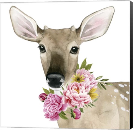 Framed Deer Spring II Print