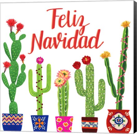 Framed Navidad Tropical I Print