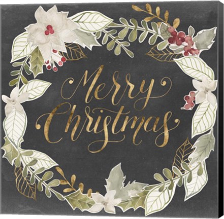 Framed Gilded Christmas I Print