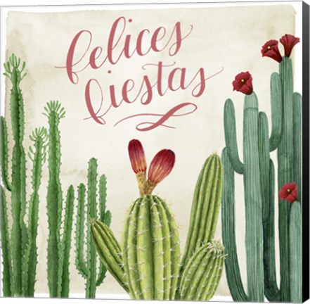 Framed Christmas Cactus II Print