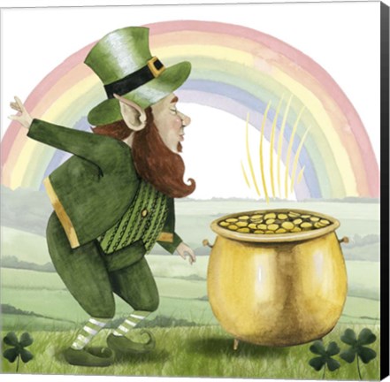 Framed Leprechaun&#39;s Rainbow II Print