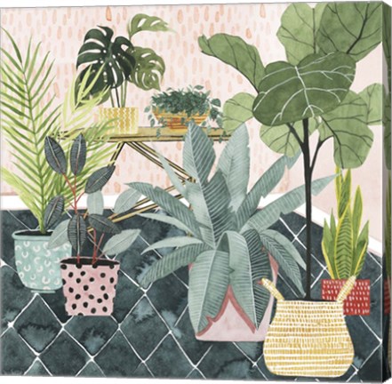 Framed Modern Jungle I Print