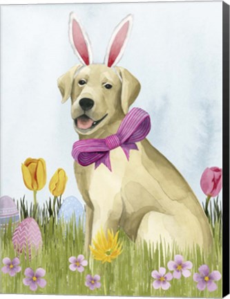 Framed Puppy Easter I Print