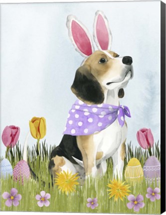 Framed Puppy Easter II Print