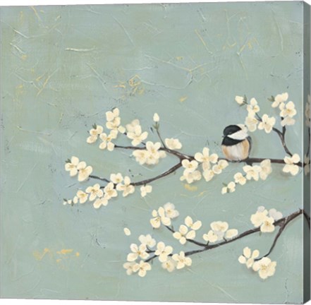 Framed Chickadee &amp; Dogwood I Print