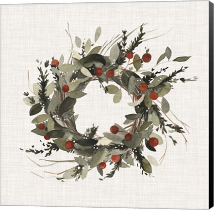 Framed Farmhouse Wreath I Print