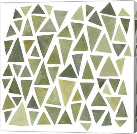 Framed Celadon Geometry I Print