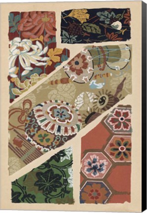 Framed Japanese Textile Design V Print