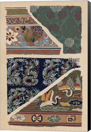 Framed Japanese Textile Design VI Print