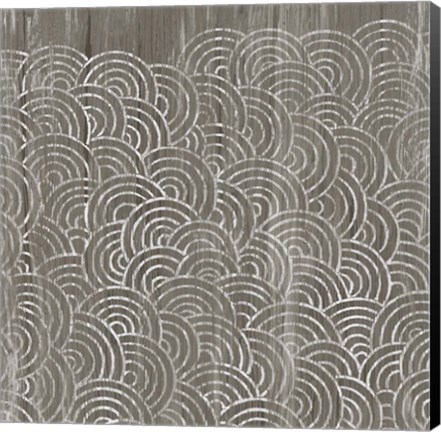 Framed Weathered Wood Patterns I Print