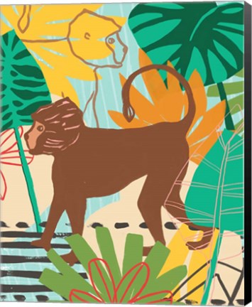 Framed Graphic Jungle III Print