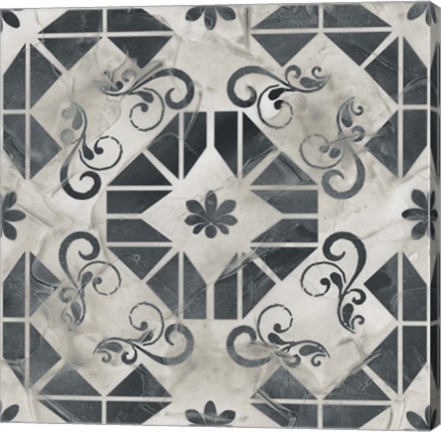 Framed Neutral Tile Collection VI Print