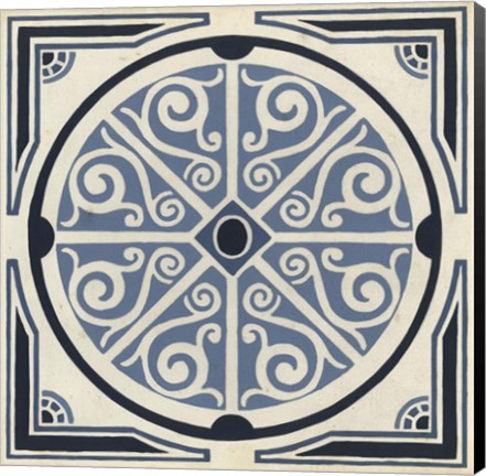 Framed Indigo Motif II Print