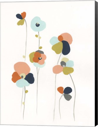 Framed Modular Bouquet III Print