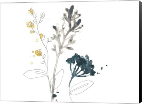Framed Navy Garden Inspiration I Print