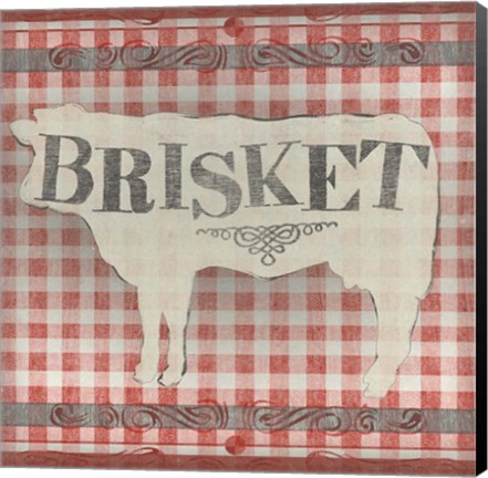 Framed Gingham BBQ II Print