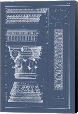 Framed Column &amp; Cornice Blueprint I Print