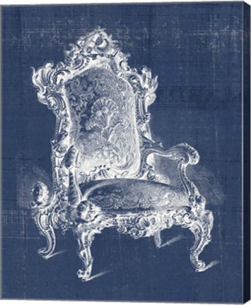 Framed Antique Chair Blueprint II Print