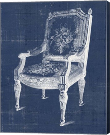 Framed Antique Chair Blueprint IV Print