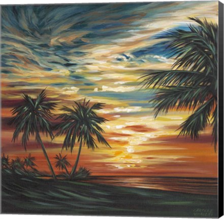 Framed Stunning Tropical Sunset I Print