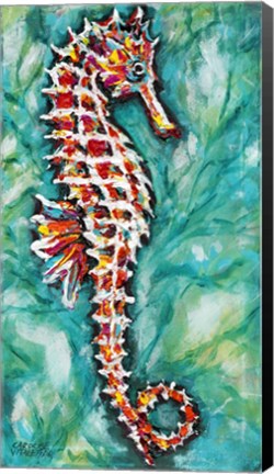Framed Radiant Seahorse I Print