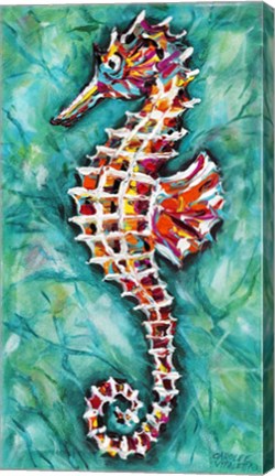 Framed Radiant Seahorse II Print