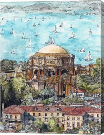 Framed US Cityscape-San Francisco Print