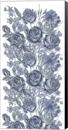 Framed Ice Blue Botanical I Print
